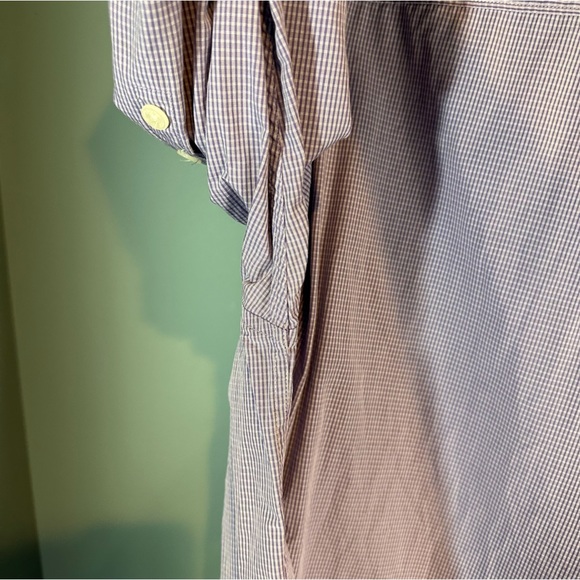 Calvin Klein Purple/White Plaid Button Down Shirt with Chest Pockets - Picture 8 of 10